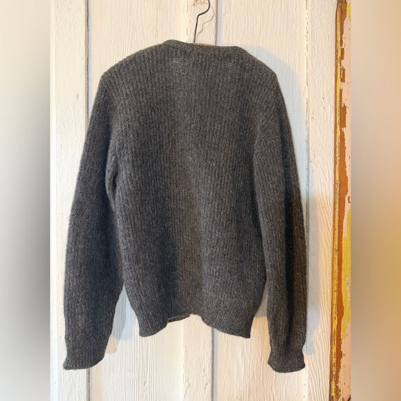 Vtg 60s Sears Sportswear 50/50 Mohair Wool Blend Grunge Cardigan Grey:Sz Small - Picture 9 of 16